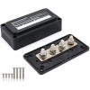 BusBar Box 4xM8 Cable connection distribution box 48V max 200A Black