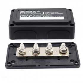 BusBar Box 4xM8 Cable connection distribution box 48V max 200A Black