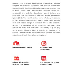 GoodWe Batteria GW-LXD5.0-10-A2 Kit 10kWh IP66 + Base Pavimento + Cavi - high-voltage battery