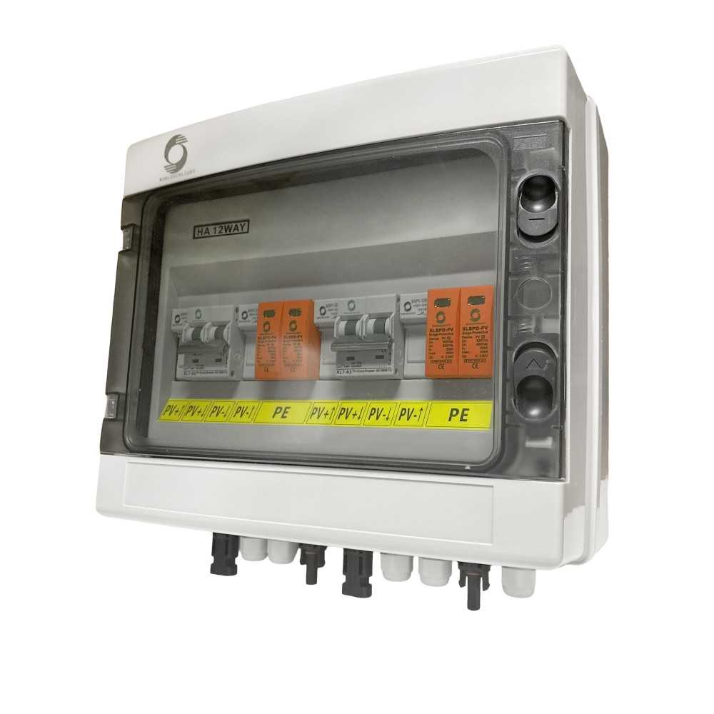 500Vdc 2 string 16+16A electrical panel with disconnector and fuses