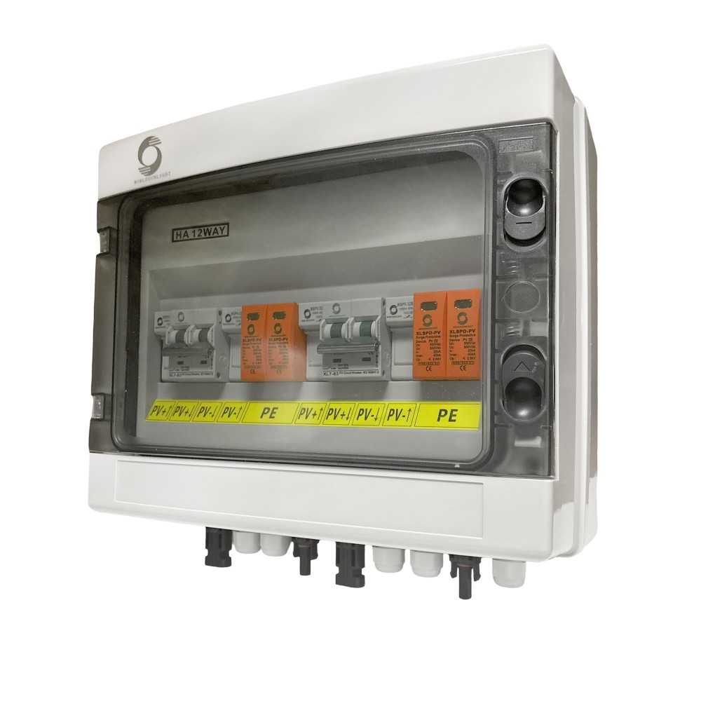 500Vdc 2 string 16+16A electrical panel with disconnector and fuses