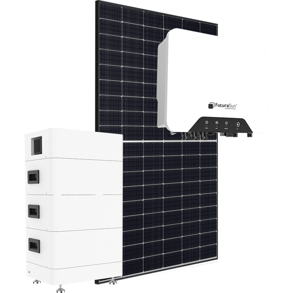 FuturaSun Kit On-Off Grid Monofase 6.44 kW con Inverter 6kW + Batteria 10.65kWh