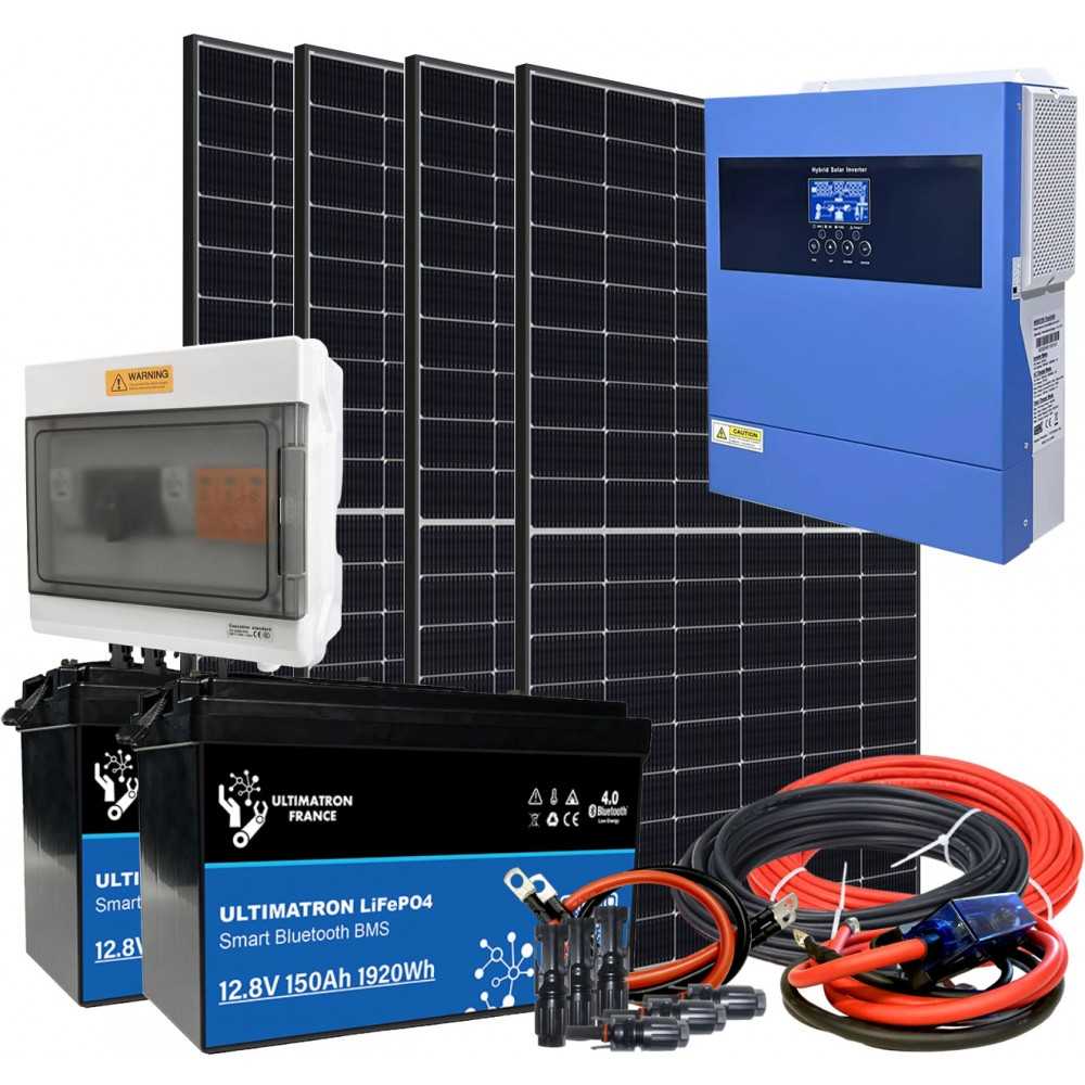 Kit Off Grid Baita Casa 24V 1800W PLUS-U Fotovoltaico con Inverter 4kVA Batteria LiFePO4 3.84kWh