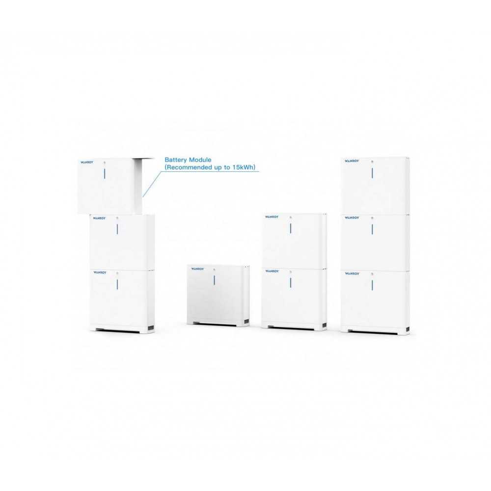 6kW 7200W PLUS 1-Phase Off-Grid Photovoltaic Kit with 5kW Growatt Wanroy Battery Storage