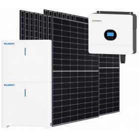 Kit fotovoltaico 6kW 7200W Monofase Off-Grid con accumulo 10kW Growatt Wanroy Per baita o casa isolata