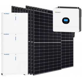 Kit fotovoltaico 6kW 8100W Monofase OFF Grid con accumulo 15kW Growatt Wanroy Per baita o casa isolata