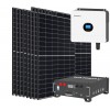 6kW 7200W Single Phase Off Grid Photovoltaic Kit with 5kW Growatt Wanroy Rack Storage for Cabin or Detached House