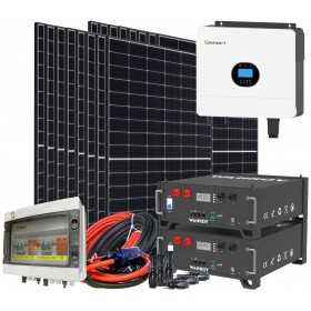 6kW 7200W PLUS Single-Phase Off Grid Photovoltaic Kit with 10kW Growatt Wanroy RACK Storage for Cabin or Isolated House