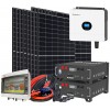 Kit fotovoltaico 6kW 7200W PLUS Monofase OFF Grid con accumulo 10kW Growatt Wanroy RACK Per baita o casa isolata