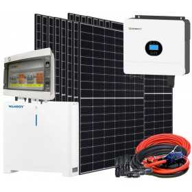 6kW 7200W PLUS 1-Phase Off-Grid Photovoltaic Kit with 5kW Growatt Wanroy Battery Storage