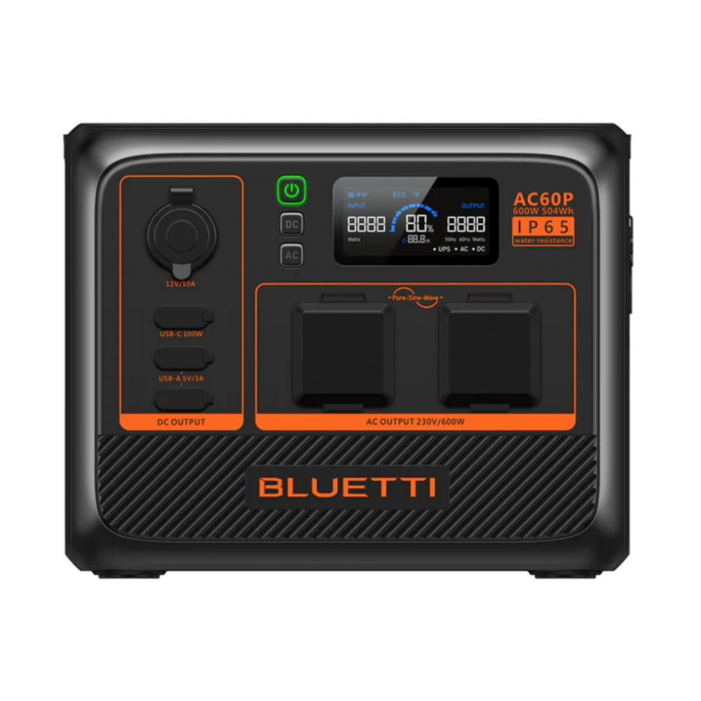 Bluetti AC60P Premium Portable Power Station 504Wh 600W