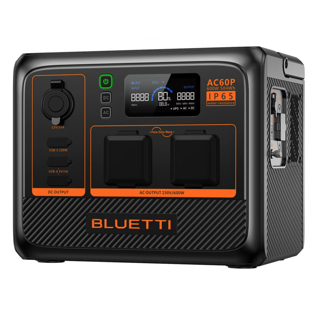 Bluetti AC60P Premium Portable Power Station 504Wh 600W