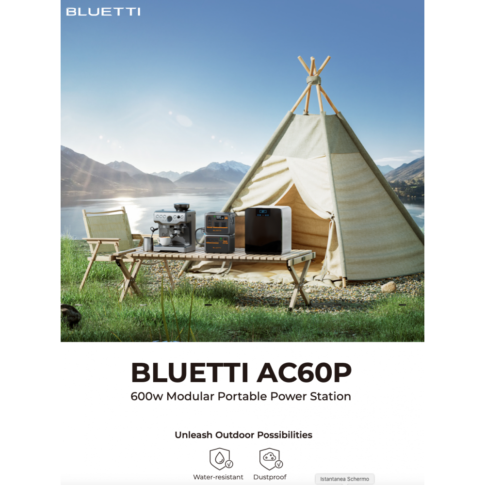 Bluetti AC60P Premium Portable Power Station 504Wh 600W