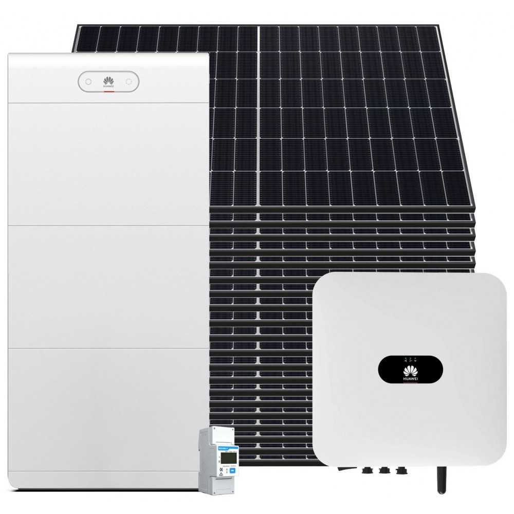 Kit fotovoltaico 6kW 9000W Monofase On Grid con Accumulo Batteria Huawei 21kW