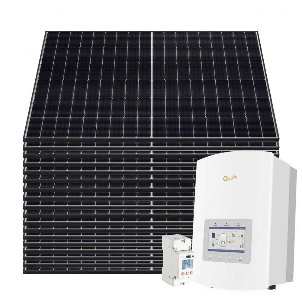 Kit fotovoltaico 6kW 8100W Monofase On Grid Inverter Solis IBRIDO con Backup Predisposto Batteria