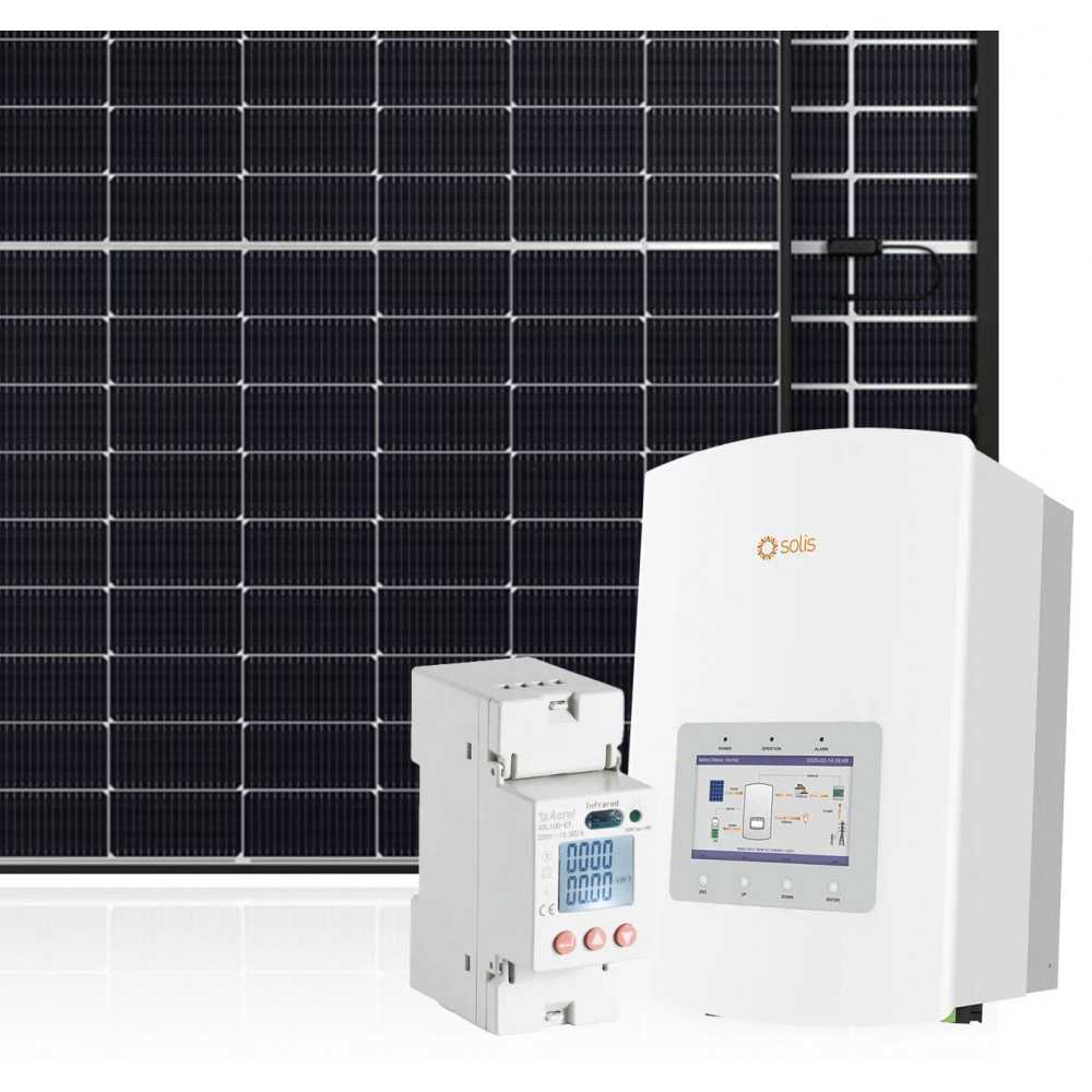 Kit fotovoltaico 6kW 8100W Monofase On Grid Inverter Solis IBRIDO con Backup Predisposto Batteria