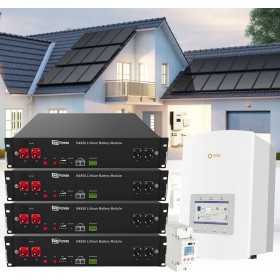 Kit fotovoltaico 6kW 7200W Monofase On Grid Inverter Solis con Backup + Batteria Dyness 9.6kWh