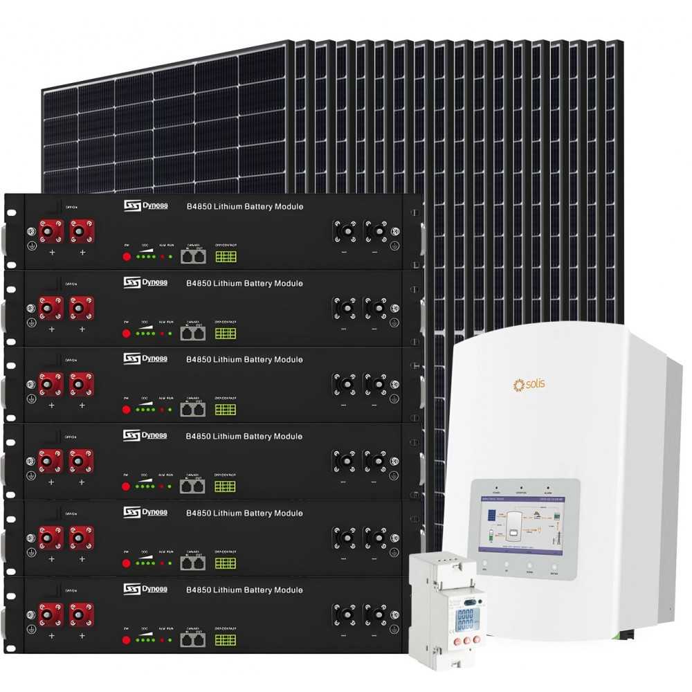 6kW 8100W Single-Phase On-Grid Photovoltaic Kit with Solis Inverter and Backup + Dyness 14.4kWh Battery