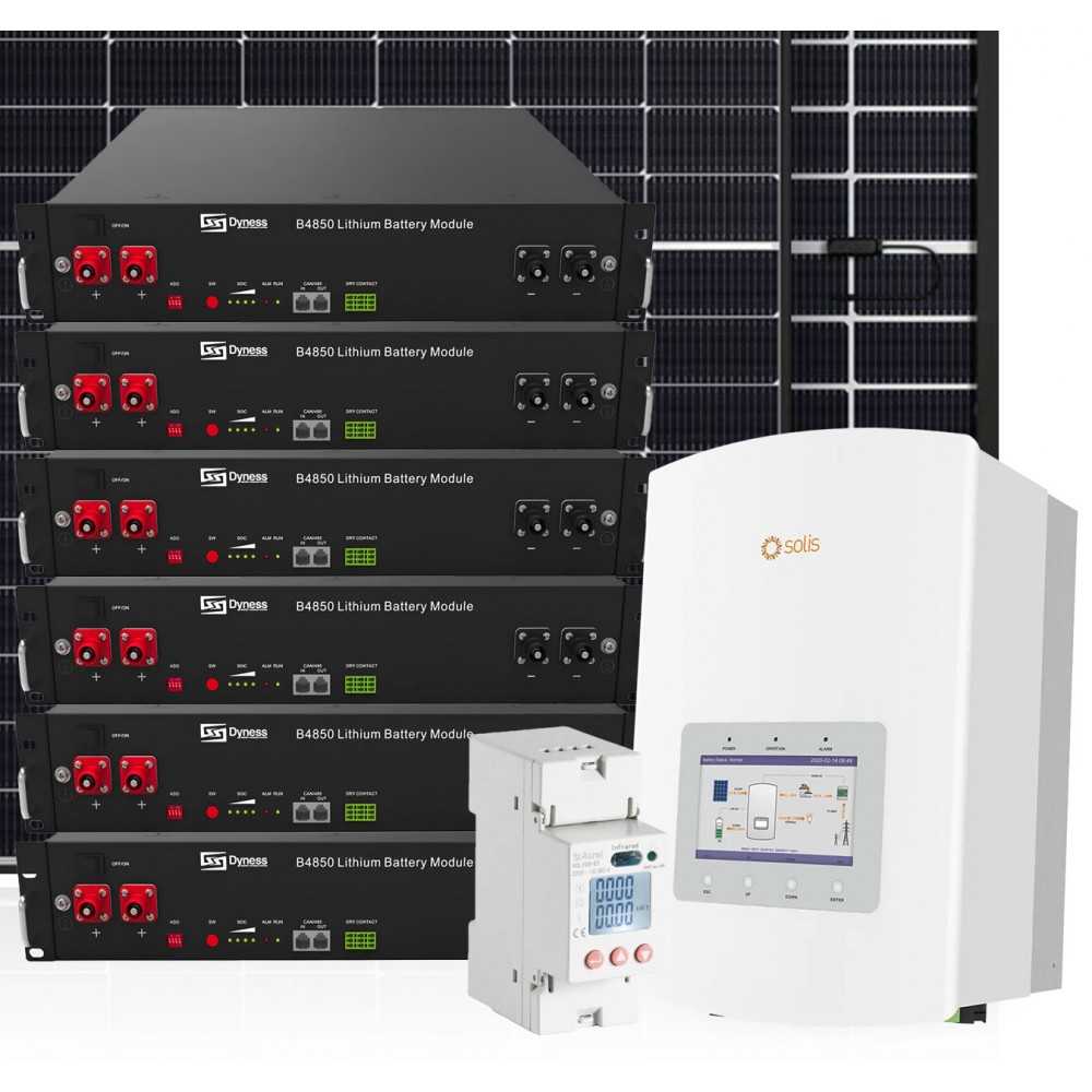 6kW 8100W Single-Phase On-Grid Photovoltaic Kit with Solis Inverter and Backup + Dyness 14.4kWh Battery