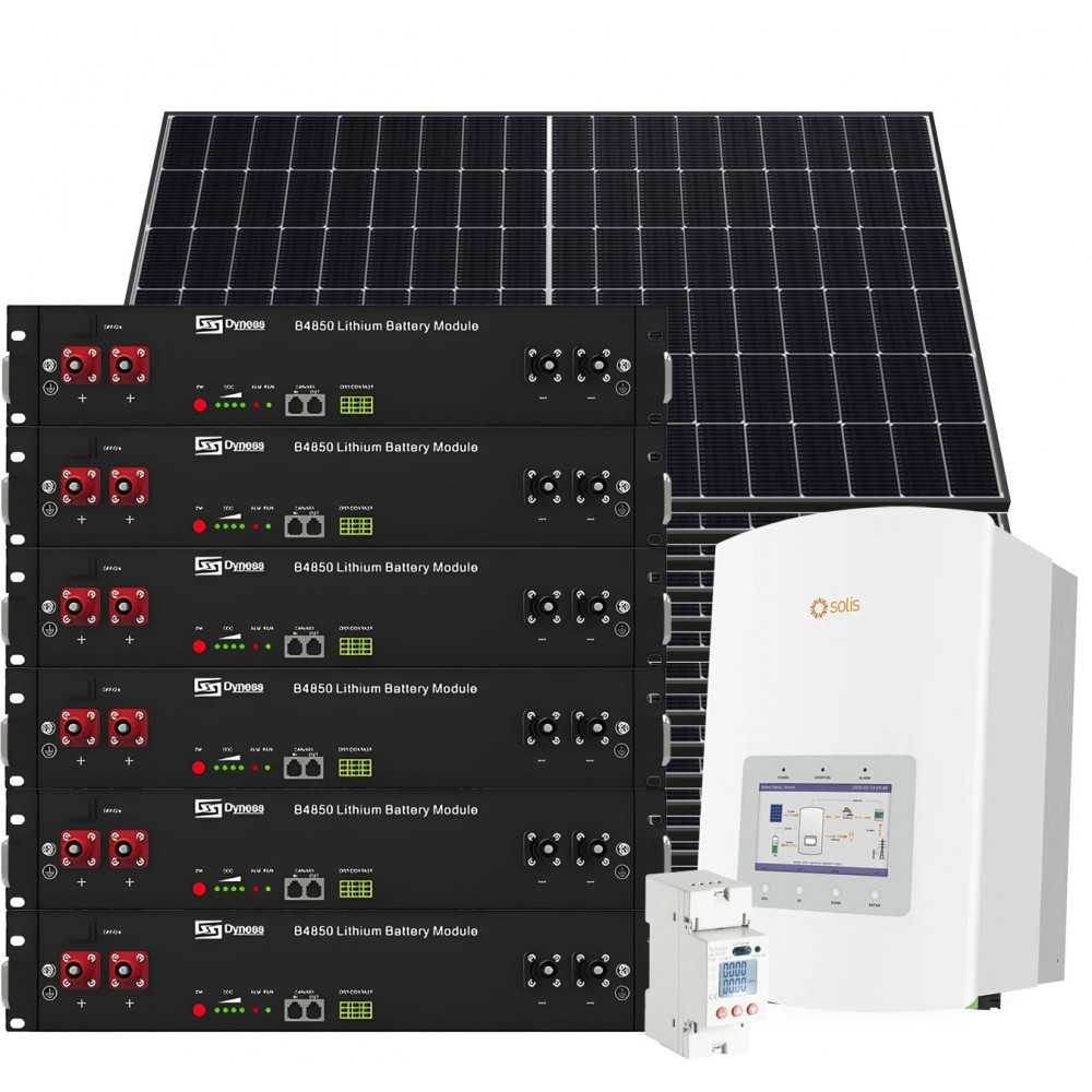 6kW 8100W Single-Phase On-Grid Photovoltaic Kit with Solis Inverter and Backup + Dyness 14.4kWh Battery