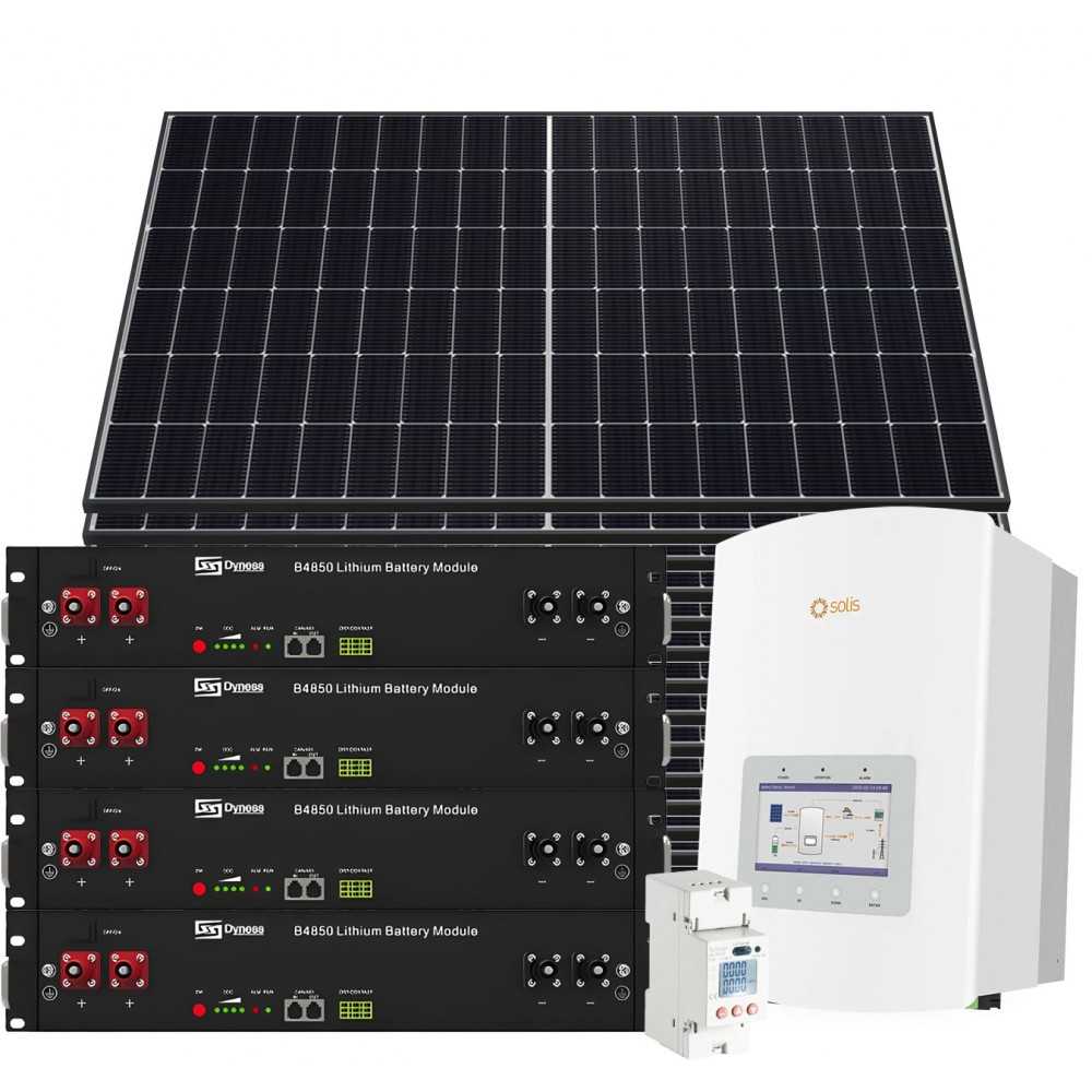 6kW 8100W Single Phase On-Grid PV kit Solis Inverter with Backup + Dyness 9.6kWh Battery