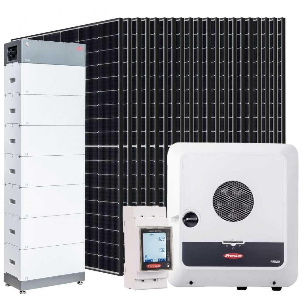 Kit fotovoltaico 6kW 9000W Monofase On Grid Inverter Fronius con Backup + Batteria BYD HVM 19.3kWh