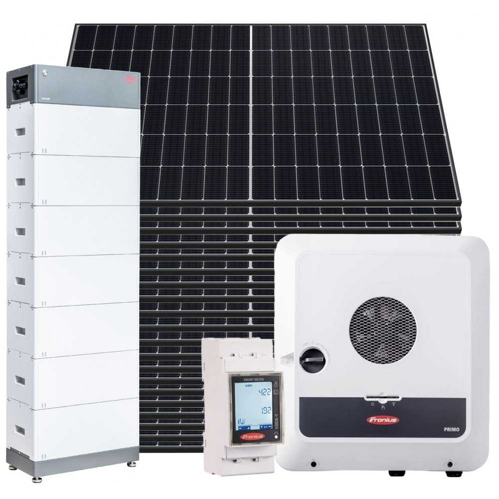 Kit fotovoltaico 6kW 9000W Monofase On Grid Inverter Fronius con Backup + Batteria BYD HVM 19.3kWh