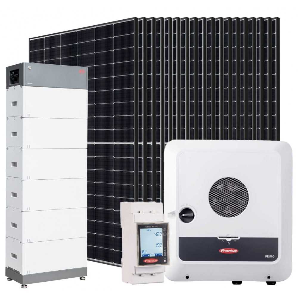 Kit fotovoltaico 6kW 8100W Monofase On Grid Inverter Fronius con Backup + Batteria BYD HVM 16.6kWh