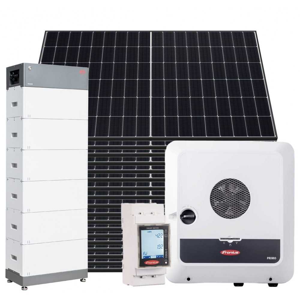Kit fotovoltaico 6kW 8100W Monofase On Grid Inverter Fronius con Backup + Batteria BYD HVM 16.6kWh
