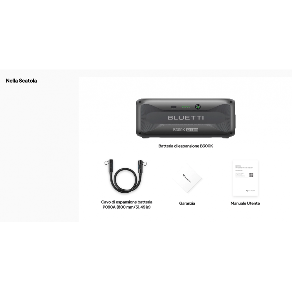 Bluetti B300K Batteria di Espansione 2764,8 Wh per AC200 AC300 AC500