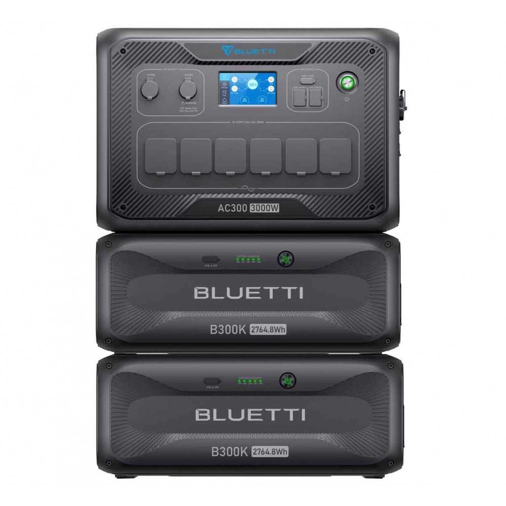 Bluetti AC300 + 2 B300K with PV350 Photovoltaic Panel + 5m Connection Kit
