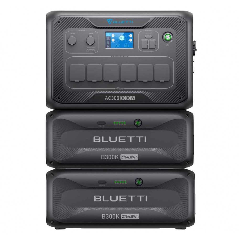 Bluetti AC300 + 2x B300K 3000w home backup Expansion Battery 2x2764.8 Wh