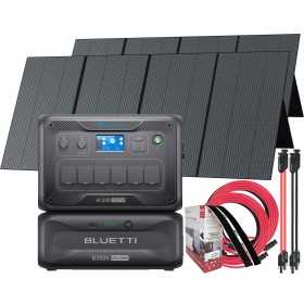 Bluetti AC300 + B300K + 2 Pannello Fotovoltaico PV350 + 2x Kit connessione 5mt