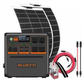 Bluetti AC240P + 2 Flex Panels 150W + Connection Kit 5mt Portable Premium Power Station 1843Wh 2400W