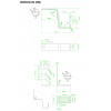 Adjustable bracket for A2 stainless steel tile, length 160 mm, height 116 mm