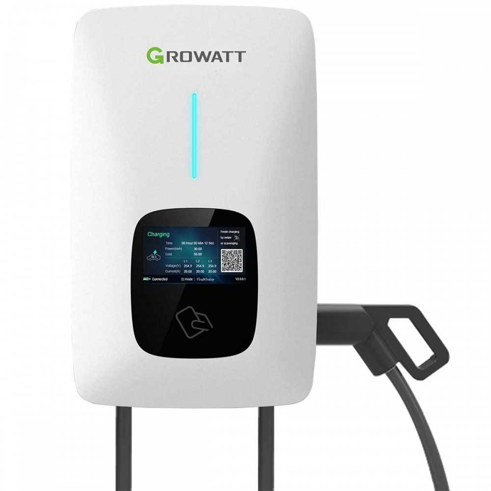 Growatt THOR 07AS-P-V1 7kW Single-Phase Smart EV Charger with cable