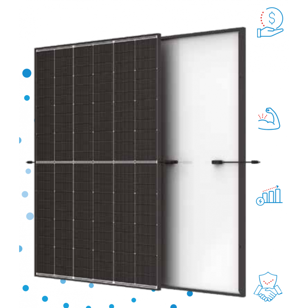 Trina Solar TSM-NEG18R.28 510W Vertex S+ Single-Sided Topcon Module Black Frame TSM-510 NEG18R.28