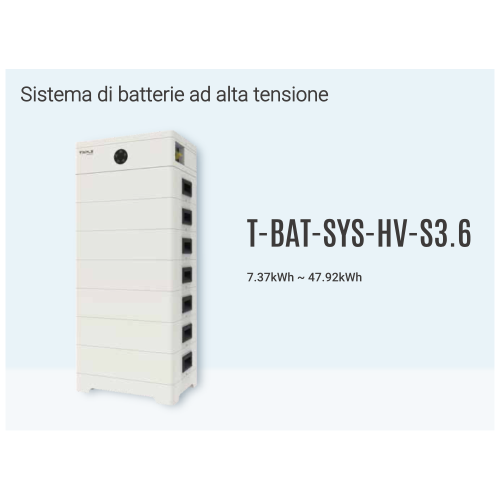 SOLAX T-BAT SYS HS 14.4 Kit batteria HV 4x3.6kWh + BMS - Batteria 14.4kWh