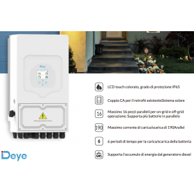 Deye SUN-6K-SG05LP1-EU-AM2-P 6kW Inverter Ibrido Monofase LV
