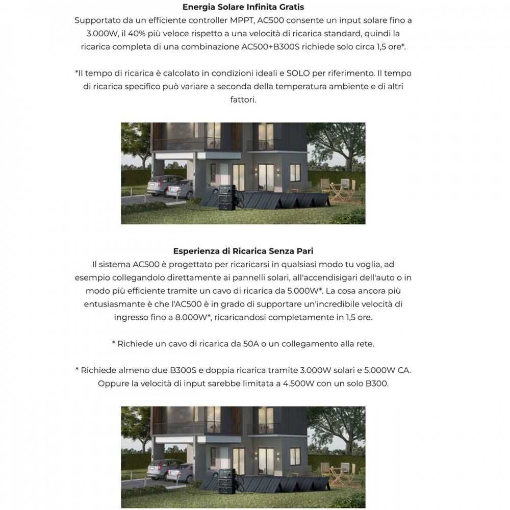Bluetti AC500 5000W Inverter portatile Batteria non inclusa