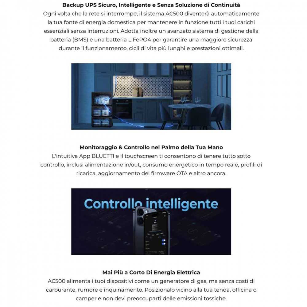 Bluetti AC500 5000W Portable Inverter Battery Not Included