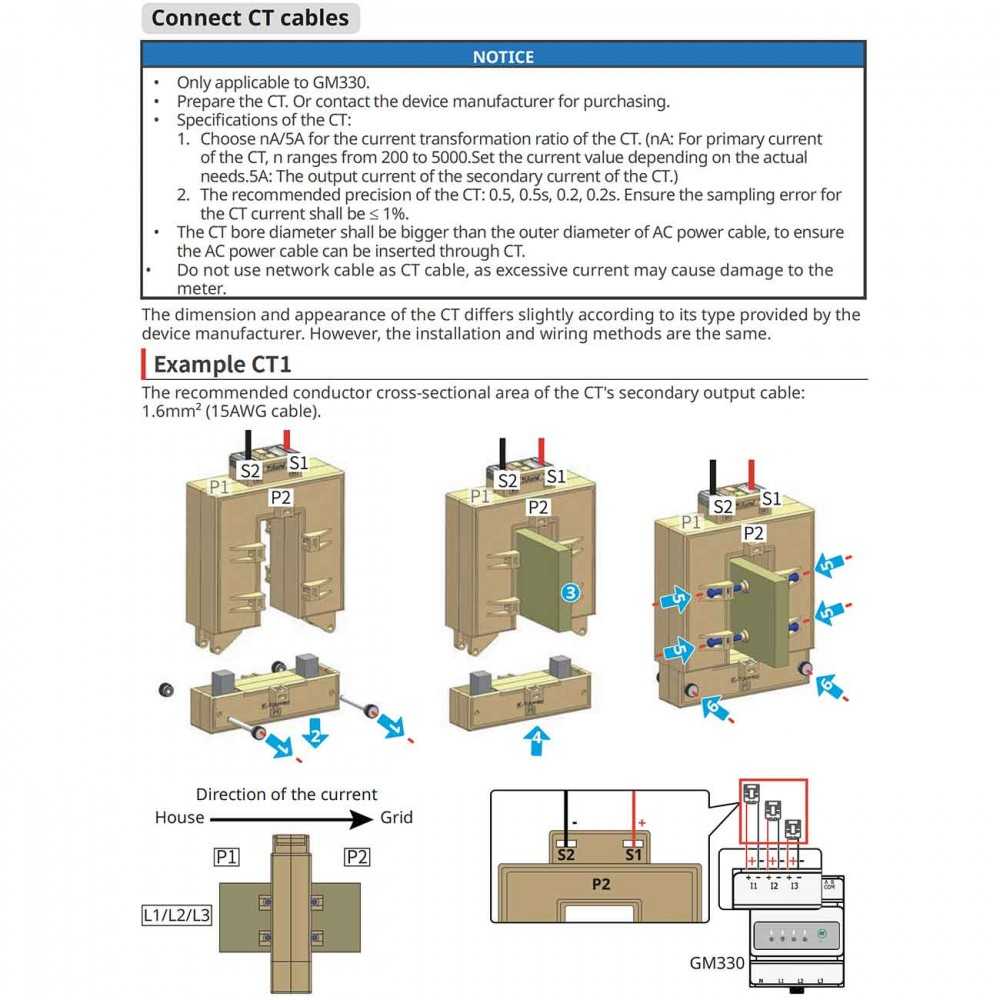 GoodWe GM330 120A 40mA 230/400Vac Smart Meter per impianti Trifase