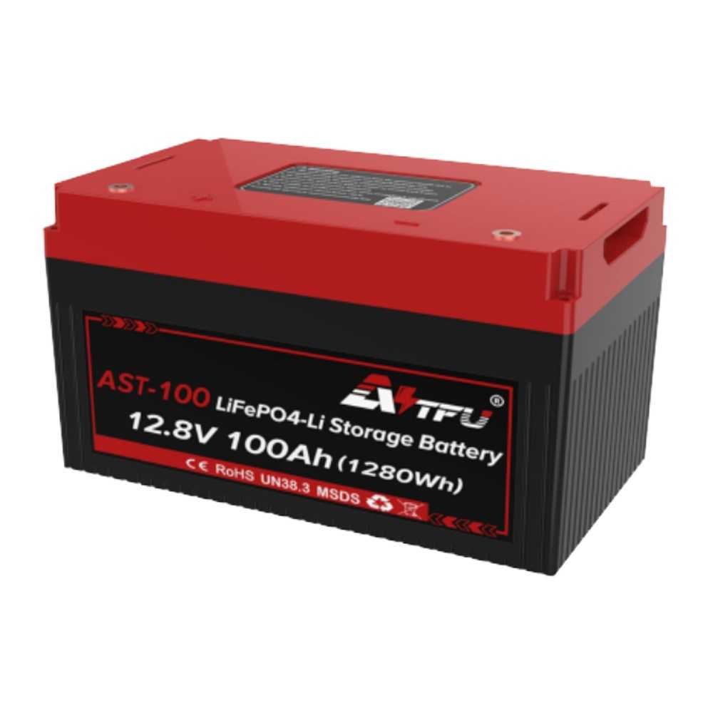 AST-100 12.8V 100A 1280Wh Lithium Battery Removable Series Connectable