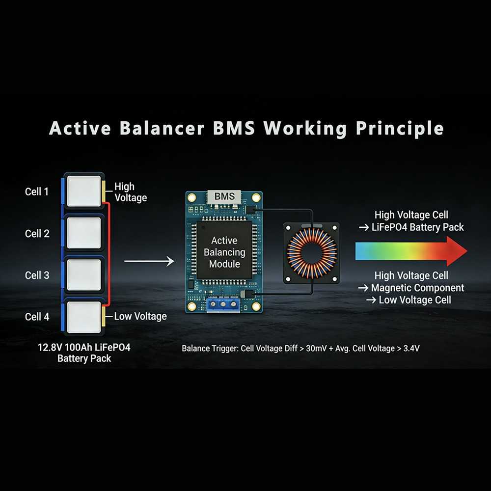 AST-100 Batteria al litio 12.8V 100A 1280Wh Smontabile Collegabile in serie