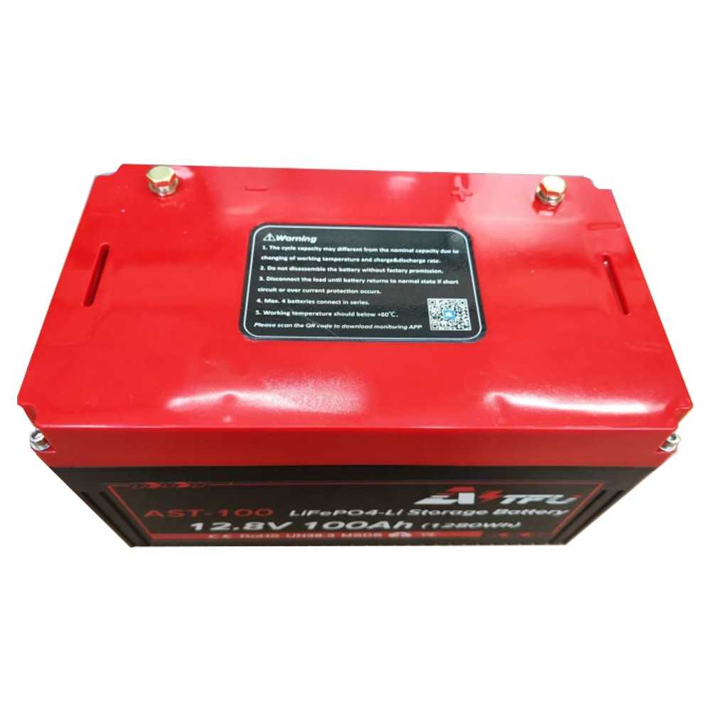 AST-100 12.8V 100A 1280Wh Lithium Battery Removable Series Connectable