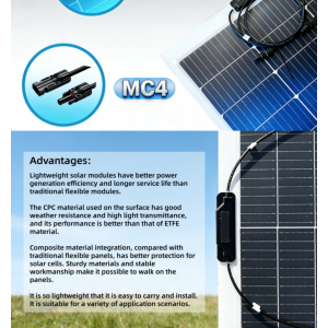 Pannello Solare 150W 12V Semi-Flessibile 128x60cm Modulo Fotovoltaico 1294x610x2mm