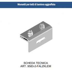 Gancio per lamiera Aggraffata AISI304 9583-2-FALZKLEM