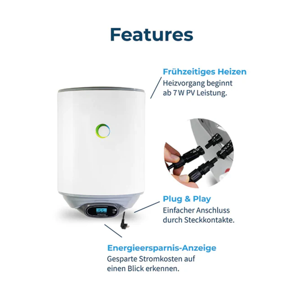 Fothermo Photovoltaic Water Boiler 30L 550W 15.5A 300-600Wp Water Heater OF017885