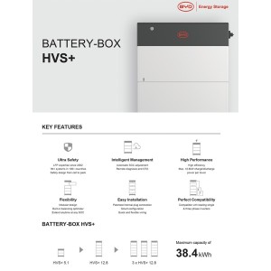 BYD Battery-Box HVS+ 7.7 7.68kWh Box 3 Batterie al litio con BMS