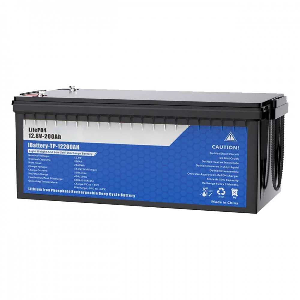 12V 200Ah LiFePO4 Battery With 100A BMS 12.8V 2560Wh